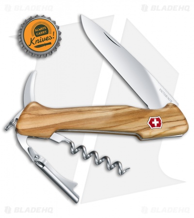 Victorinox Swiss Army Knife Wine Master Olive Wood (3.75 Satin) 