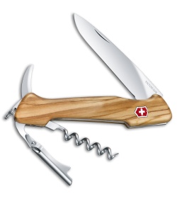 Victorinox Swiss Army Knife Wine Master Olive Wood (3.75 Satin) 