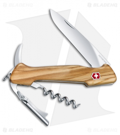 Victorinox Swiss Army Knife Wine Master Olive Wood (3.75 Satin) 