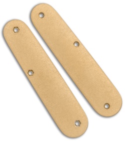 Flytanium Contoured Brass Scales for Victorinox Cadet Swiss Army Knife (84mm)