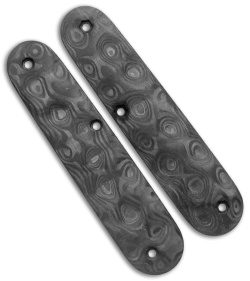 Flytanium Custom Raindrop CF Scales for Victorinox Cadet Swiss Army Knife (84mm)