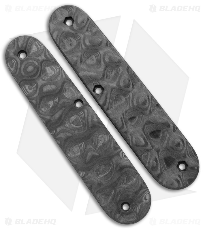 Flytanium Custom Raindrop CF Scales for Victorinox Cadet Swiss Army Knife (84mm)