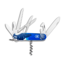 Victorinox Swiss Army Knife Huntsman Blade HQ Blue Crazy Wolf "Lobo Loco"