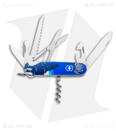 Victorinox Swiss Army Knife Huntsman Blade HQ Blue Crazy Wolf "Lobo Loco"