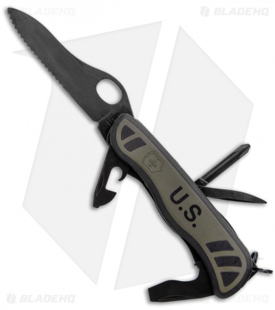 Victorinox Swiss Army Knife One Hand US Army (3.375" Black)