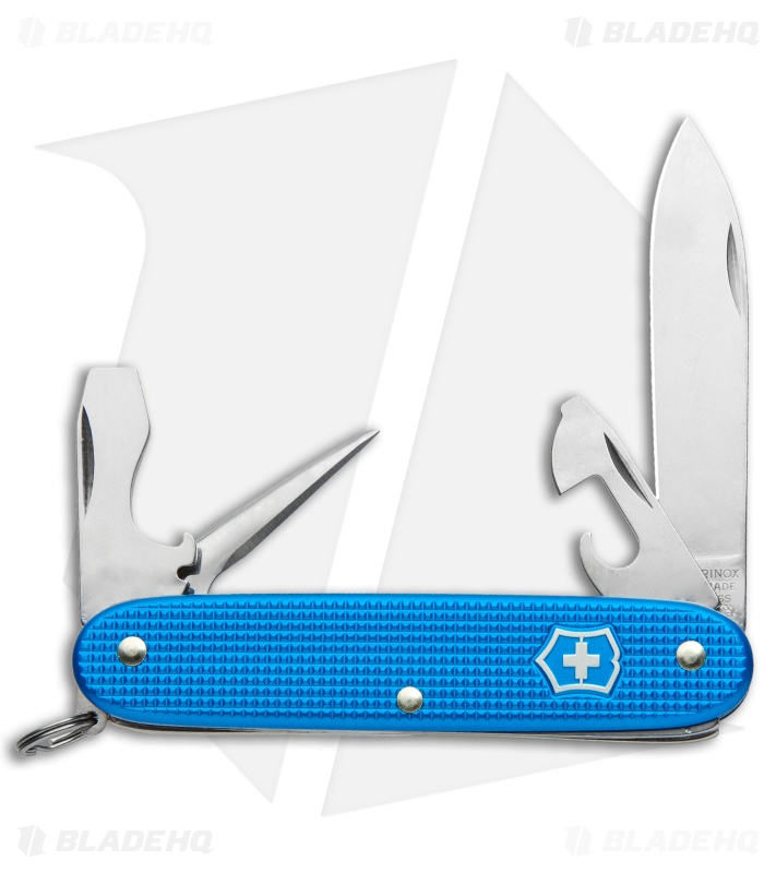 あおい Victorinox Pioneer Swiss Army Knife | Blue Aluminum | Blade HQ