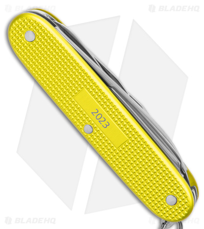 Victorinox Swiss Army 4 Floral Knife, Yellow - KnifeCenter - 3.9050.70