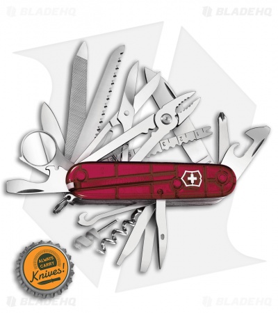 Victorinox SwissChamp Swiss Army Knife Translucent Ruby 53506