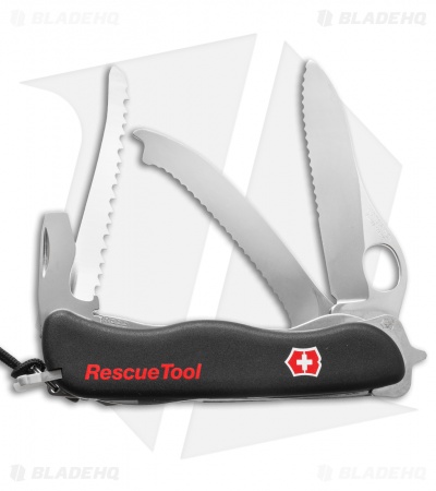 16-Function Pocket Knife - Swiss Army Style - Black - Search Rescue Tools