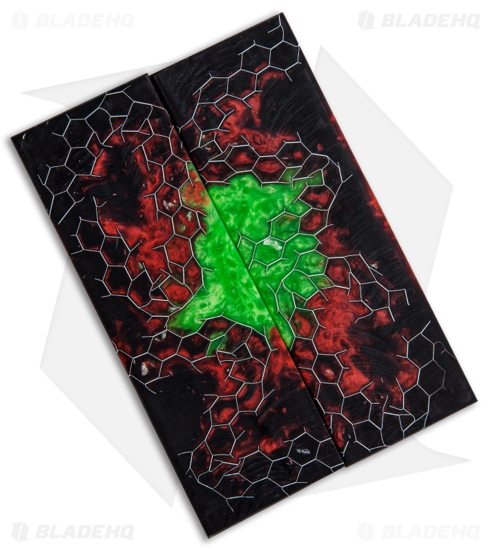 Voodoo Resins "Nuke Flower" Kraken Core Handle Scales (5.87" x 2.00" x 0.30")