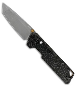 Vosteed Parallel Crossbar Lock Tanto Knife Acid Wash Black Ti (3" AW/SW S35VN)