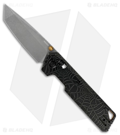 Vosteed Parallel Crossbar Lock Tanto Knife Acid Wash Black Ti (3" AW/SW S35VN)