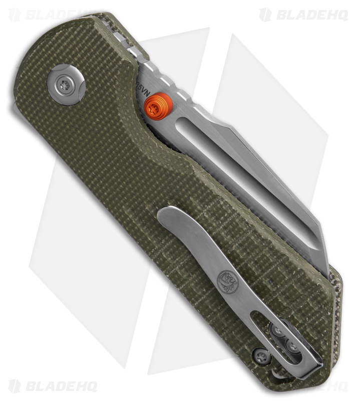 Vosteed Hedgehog Top Liner Lock Knife Olive Green Micarta (3" Satin S35VN)