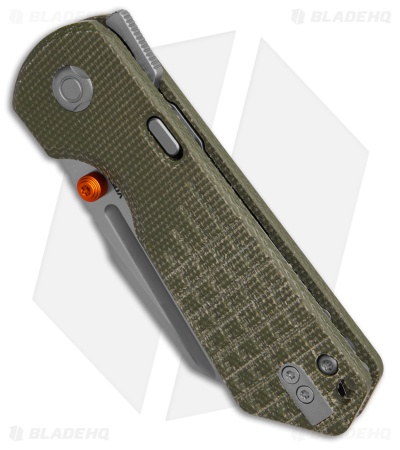 Vosteed Hedgehog Top Liner Lock Knife Olive Green Micarta (3" Satin S35VN)