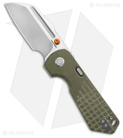 Vosteed Hedgehog Top Liner Lock Knife Olive Green Micarta (3" Satin S35VN)