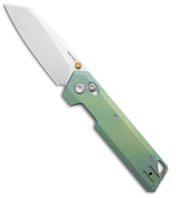 Vosteed Parallel Crossbar Lock Knife Green Titanium (3" SW 154CM)