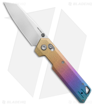 Vosteed Parallel Crossbar Lock Knife Iridescent Crackle Titanium (3" SW S35VN)