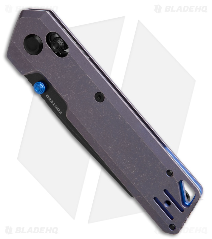 Vosteed Parallel Crossbar Lock Knife Purple Titanium (3" Black SW S35VN)
