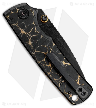 Vosteed Porcupine TiSlim Top Liner Lock Knife Black & Gold Ti (3" Black SW S90V)