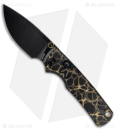 Vosteed Porcupine TiSlim Top Liner Lock Knife Black & Gold Ti (3" Black SW S90V)