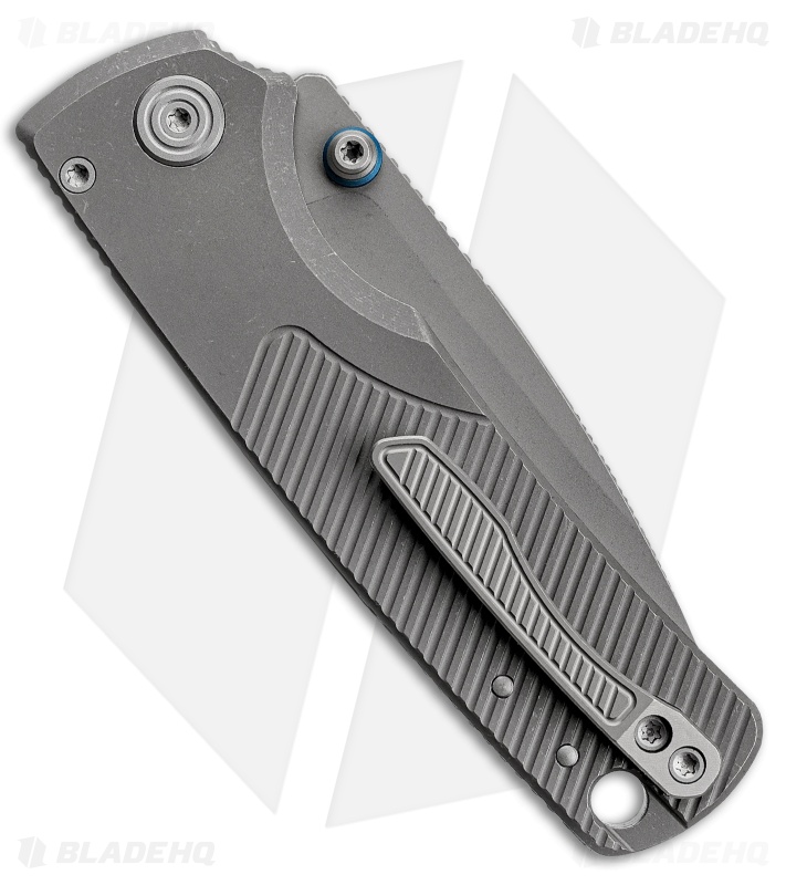 Vosteed Porcupine TiSlim Top Liner Lock Knife Acid Wash Gray Ti (3" AW/SW 154CM)