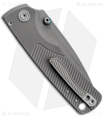 Vosteed Porcupine TiSlim Top Liner Lock Knife Acid Wash Gray Ti (3" AW/SW 154CM)