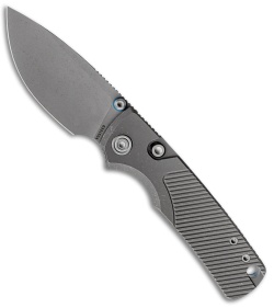 Vosteed Porcupine TiSlim Top Liner Lock Knife Acid Wash Gray Ti (3" AW/SW 154CM)