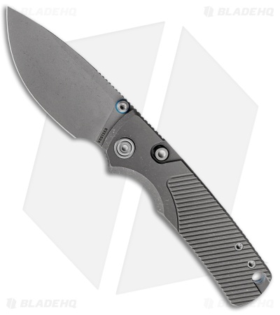 Vosteed Porcupine TiSlim Top Liner Lock Knife Acid Wash Gray Ti (3" AW/SW 154CM)