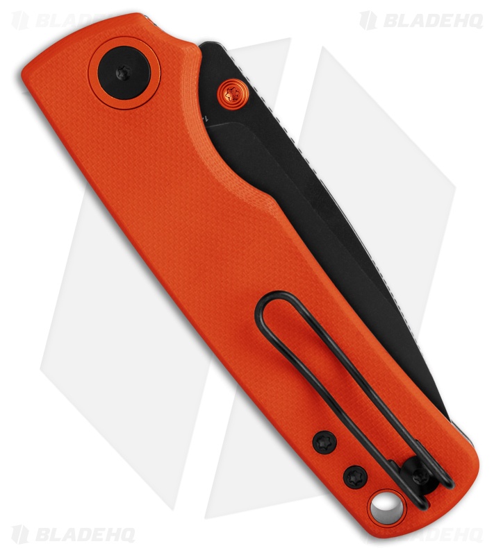 Vosteed Porcupine Button Lock Knife Orange G-10 (3" Black SW)