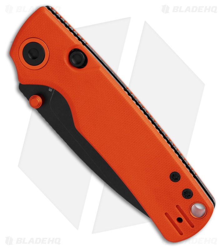 Vosteed Porcupine Button Lock Knife Orange G-10 (3" Black SW)