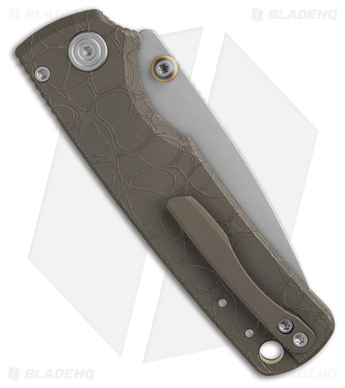 Vosteed Porcupine TiSlim Button Lock Knife Acid Wash Ti + Copper  (3" SW)