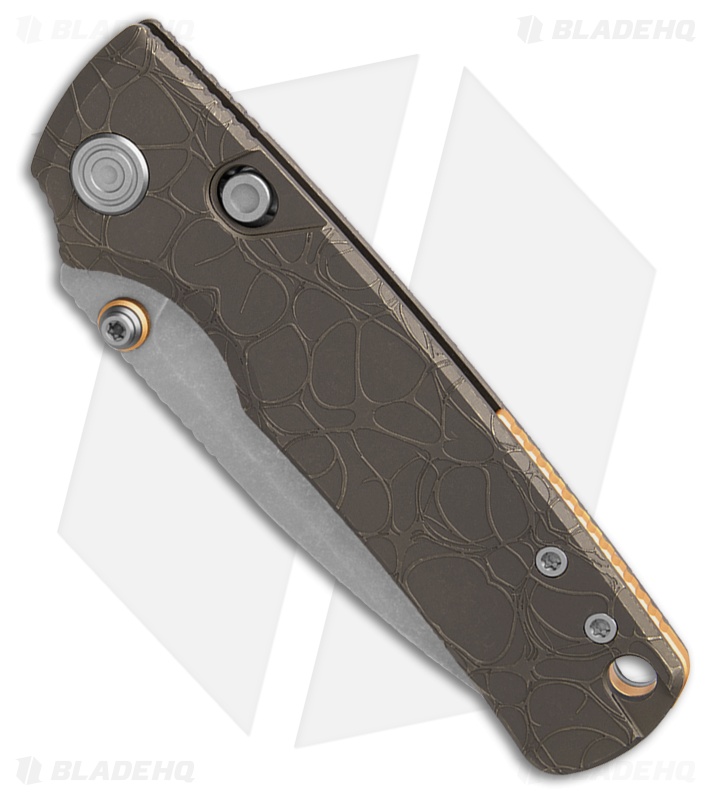 Vosteed Porcupine TiSlim Button Lock Knife Acid Wash Ti + Copper  (3" SW)
