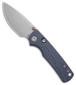 Vosteed Porcupine TiSlim Top Button Lock Knife Blue SW Titanium (3" SW S90V)
