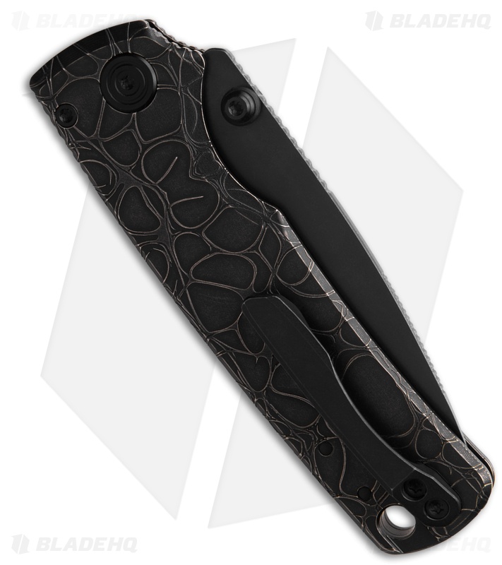 Vosteed Porcupine TiSlim Top Liner Lock Knife Acid Wash Black Ti (3" BSW S90V)