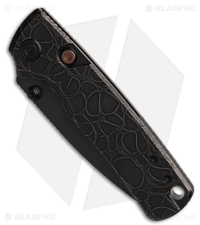 Vosteed Porcupine TiSlim Top Liner Lock Knife Acid Wash Black Ti (3" BSW S90V)