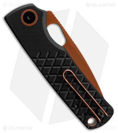 Vosteed Porcupine Top Liner Lock Knife Black G-10 (3" Copper Dune)