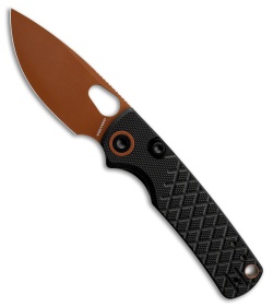 Vosteed Porcupine Top Liner Lock Knife Black G-10 (3" Copper Dune)
