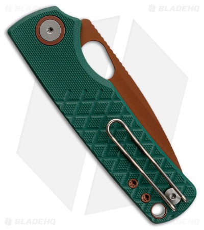 Vosteed Porcupine Top Liner Lock Knife Green G-10 (3" Copper Dune)