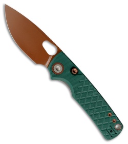 Vosteed Porcupine Top Liner Lock Knife Green G-10 (3" Copper Dune)