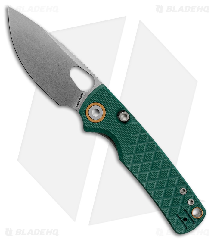 Vosteed Porcupine Top Liner Lock Knife Green G-10 (3" Stonewash)