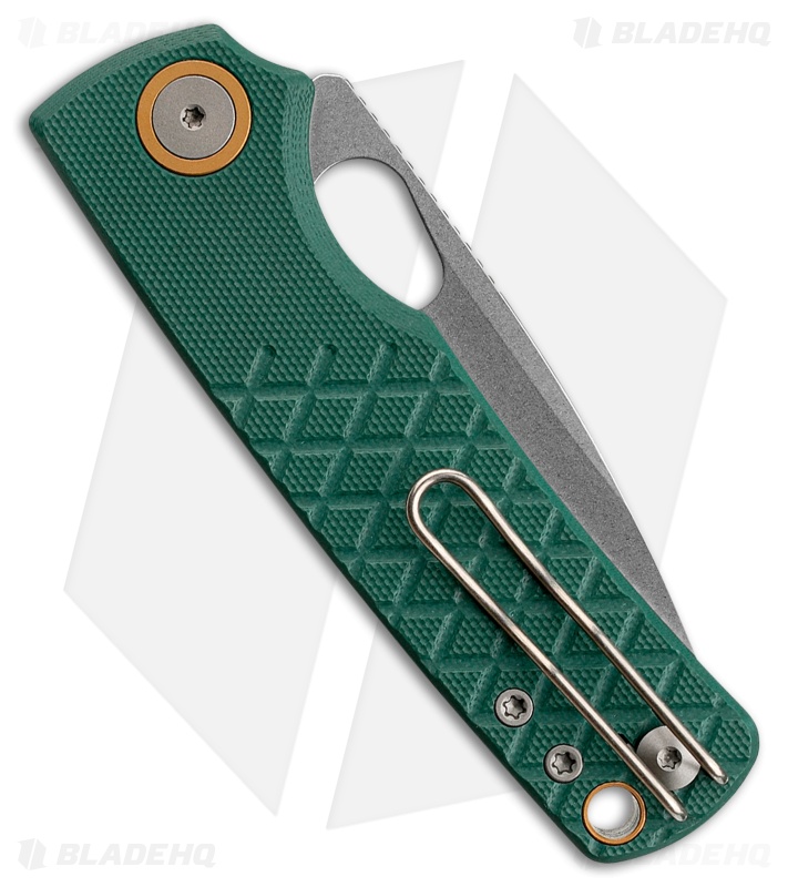 Vosteed Porcupine Top Liner Lock Knife Green G-10 (3" Stonewash)