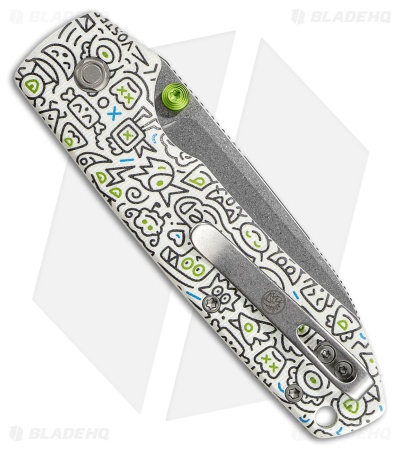 Vosteed Raccoon Top Liner Lock Knife Doodle Monster G-10 (3.25" SW)