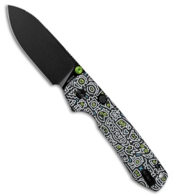 Vosteed Raccoon Top Liner Lock Knife Doodle Monster G-10 (3.25" Black SW)