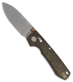 Vosteed Raccoon TiSlim Crossbar Lock Knife Acid Wash Copper Ti (3.2" AW/SW)