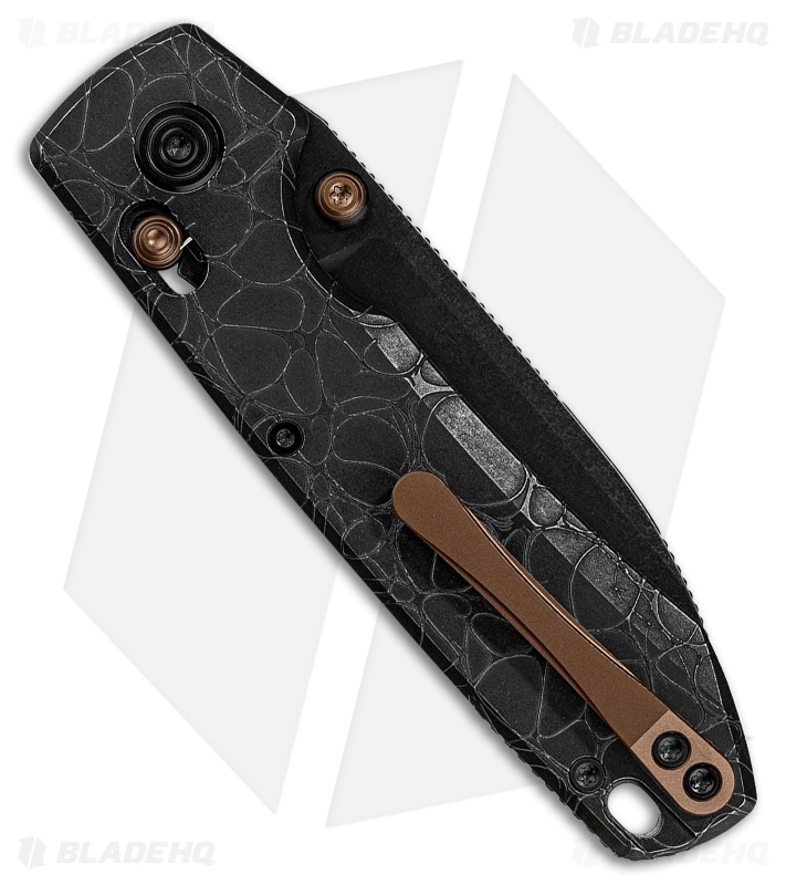 Vosteed Raccoon TiSlim Crossbar Lock Knife Acid Wash Black Ti (3.2" Black SW)
