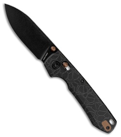 Vosteed Raccoon TiSlim Crossbar Lock Knife Acid Wash Black Ti (3.2" Black SW)