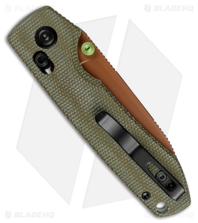 Vosteed Raccoon ModSwap Crossbar Lock Knife Green Micarta (3.25" Copper Dune)