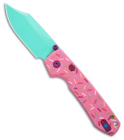 Vosteed Raccoon Dessert Warrior Bowie Knife Pink G-10 (3.25" Blue)