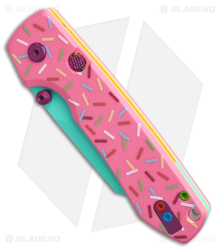 Vosteed Raccoon Dessert Warrior Bowie Knife Pink G-10 (3.25" Blue)