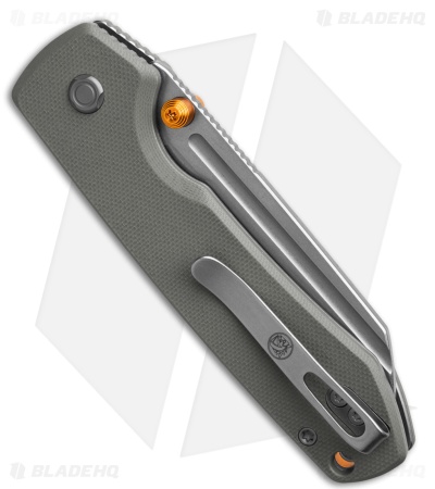 Vosteed Raccoon Sheepsfoot Top Liner Lock Knife Gray G-10 (3.25" Stonewash)